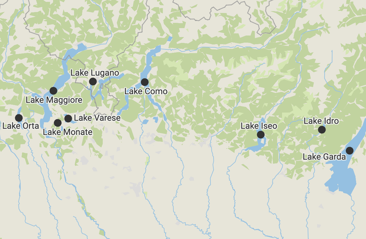 Where are the Italian Lakes?